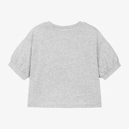 KENZO KIDS-Girls Grey Cotton Festive Toadstool T-Shirt | Childrensalon Outlet