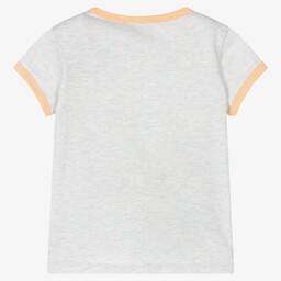KENZO KIDS-Girls Grey Cotton Jersey T-Shirt | Childrensalon Outlet