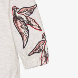 كينزو كيدز-سويتشيرت أطفال بناتي قطن لون رمادي | Childrensalon Outlet