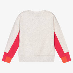 KENZO KIDS-Серый свитшот с жирафом для девочек | Childrensalon Outlet