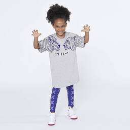 KENZO KIDS-Girls Grey T-Shirt Dress | Childrensalon Outlet