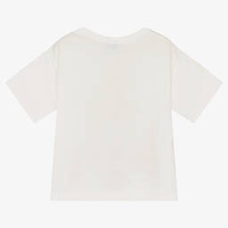 KENZO KIDS-Girls Ivory Cotton Varsity Tiger T-Shirt | Childrensalon Outlet