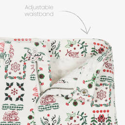 KENZO KIDS-بنطلون قطن تويل لون عاجي للبنات | Childrensalon Outlet