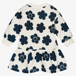 KENZO KIDS-Girls Ivory Floral Cotton Dress | Childrensalon Outlet