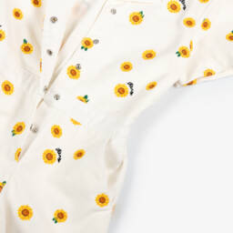 KENZO KIDS-Girls Ivory Floral Cotton Romper | Childrensalon Outlet