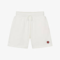KENZO KIDS-Girls Ivory Floral Cotton Shorts | Childrensalon Outlet