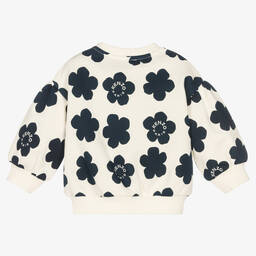 KENZO KIDS-Girls Ivory Floral Cotton Sweatshirt | Childrensalon Outlet