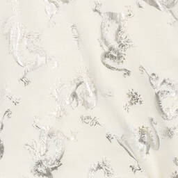 KENZO KIDS-Girls Ivory & Silver Jacquard Dragon Dress | Childrensalon Outlet