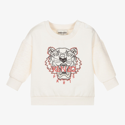 KENZO KIDS-Кремовый свитшот с тигром для девочек | Childrensalon Outlet