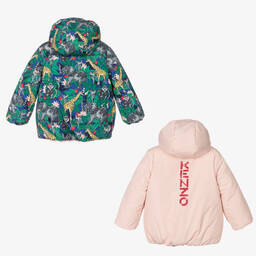 KENZO KIDS-Пуховик с принтом Jungle для девочек | Childrensalon Outlet