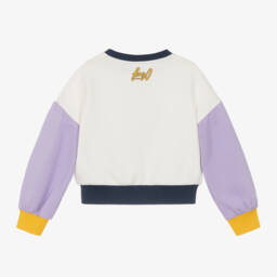 KENZO KIDS-Girls Lilac & Ivory Jersey Top | Childrensalon Outlet