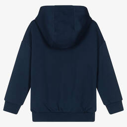 KENZO KIDS-Girls Navy Blue Cotton Varsity Tiger Hoodie | Childrensalon Outlet