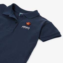 KENZO KIDS-Girls Navy Cotton Polo Dress | Childrensalon Outlet