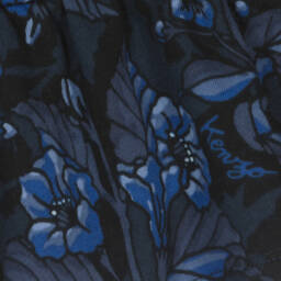 KENZO KIDS-Girls Navy Floral Cotton Dress | Childrensalon Outlet