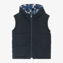 KENZO KIDS-Girls Navy Floral Reversible Coat | Childrensalon Outlet