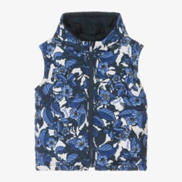 KENZO KIDS-Girls Navy Floral Reversible Coat | Childrensalon Outlet