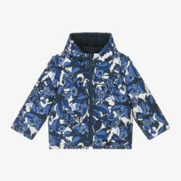 KENZO KIDS-Girls Navy Floral Reversible Coat | Childrensalon Outlet
