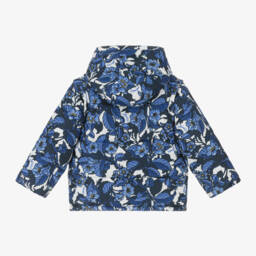 KENZO KIDS-Girls Navy Floral Reversible Coat | Childrensalon Outlet