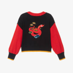 KENZO KIDS-Girls Navy Snake Knit Jumper | Childrensalon Outlet