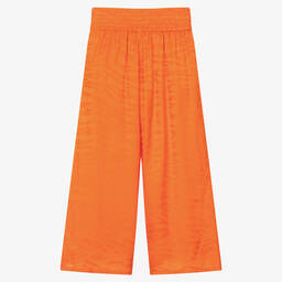 KENZO KIDS-Girls Orange Tiger Stripe Trousers | Childrensalon Outlet