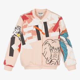 KENZO KIDS-Розовая куртка-бомбер для девочек | Childrensalon Outlet