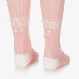 KENZO KIDS-Girls Pale Pink Paris Tights | Childrensalon Outlet