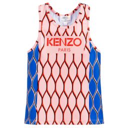 KENZO KIDS Эксклюзивный выпуск-Girls Pink & Blue Sports Top | Childrensalon Outlet
