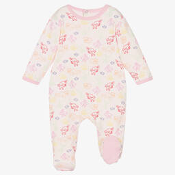 KENZO KIDS-Girls Pink Cotton Animal Babysuit Set | Childrensalon Outlet