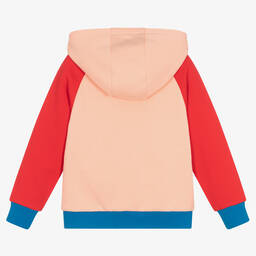 KENZO KIDS-Girls Pink Cotton Colourblock Zip-Up Top | Childrensalon Outlet