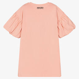 KENZO KIDS-فستان قطن جيرسي لون زهري | Childrensalon Outlet