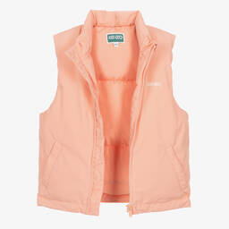 KENZO KIDS-Розовый пуховый жилет для девочек | Childrensalon Outlet