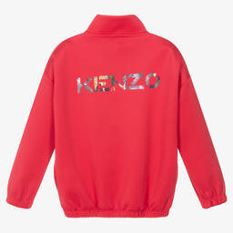 KENZO KIDS-Girls Pink Jersey Zip-Up Top | Childrensalon Outlet