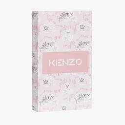 KENZO KIDS-طقم بِدلة أوفرول قطن لون زهري للمولودات | Childrensalon Outlet