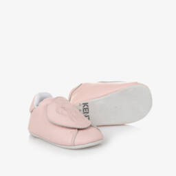 KENZO KIDS-Girls Pink Leather Infant Walkers | Childrensalon Outlet