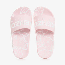 KENZO KIDS-Розовые шлепанцы для девочек | Childrensalon Outlet