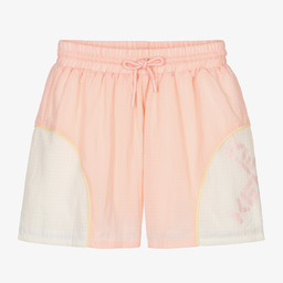 KENZO KIDS-Розовые нейлоновые шорты для девочек | Childrensalon Outlet