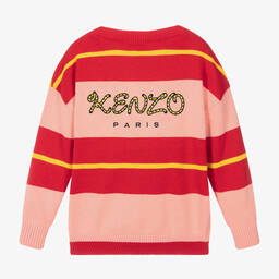 KENZO KIDS-Розово-красный хлопковый кардиган KOTORA | Childrensalon Outlet