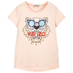KENZO KIDS-Girls Pink Tiger T-Shirt | Childrensalon Outlet