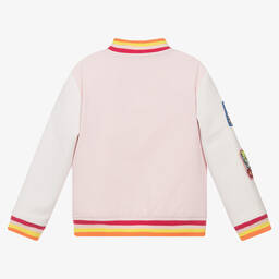 KENZO KIDS-Girls Pink Varsity Jacket | Childrensalon Outlet