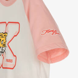 KENZO KIDS-Girls Pink Varsity Tiger Trouser Set | Childrensalon Outlet