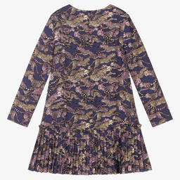 KENZO KIDS-Girls Purple Viscose Dress | Childrensalon Outlet