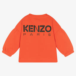 KENZO KIDS-Girls Red Cotton Boke Flower Sweatshirt | Childrensalon Outlet