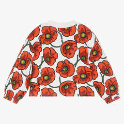 KENZO KIDS-Хлопковый свитшот с красными маками | Childrensalon Outlet