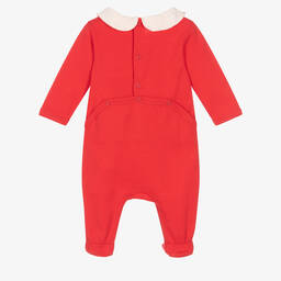 كينزو كيدز-أفرول بيبي غرو قطن جيرسي مزين بكشكش أحمر للمولودات | Childrensalon Outlet