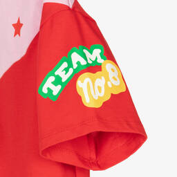 KENZO KIDS-Girls Red Cotton Varsity T-Shirt | Childrensalon Outlet