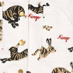KENZO KIDS-Girls Red Top & Ivory Rabbit Dress Set | Childrensalon Outlet