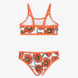KENZO KIDS-Girls Red & White Poppy Logo Bikini | Childrensalon Outlet