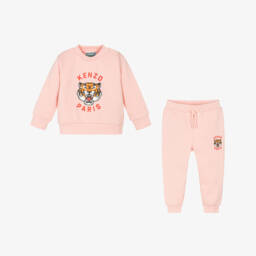 KENZO KIDS-Girls Rosy Cotton Tiger Ensemble | Childrensalon Outlet