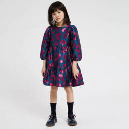 KENZO KIDS-Girls Satin Leopard Print Dress | Childrensalon Outlet
