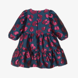 KENZO KIDS-Girls Satin Leopard Print Dress | Childrensalon Outlet